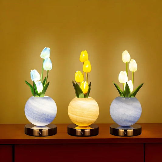 Lampara de Noche LED Tulipan